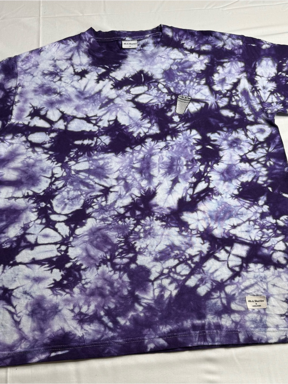 40weft Purple & White Tie-Dye Crewneck Sweatshirt